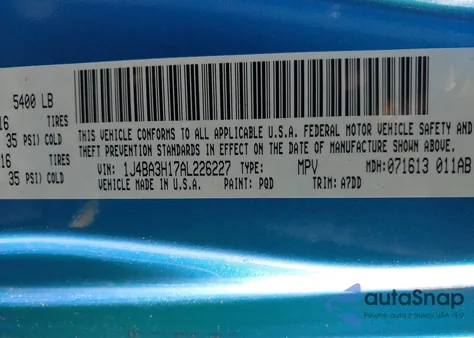 2010 Jeep Wrangler Unlimited Sport from USA, damaged, VIN 1J4BA3H17AL226227